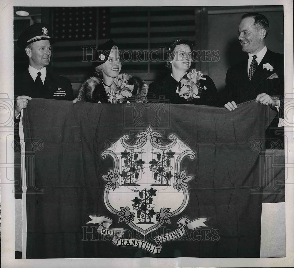 1951 Capt. John Griffin,Gov. John Davis Lodge &amp; Mrs. Griffin - Historic Images