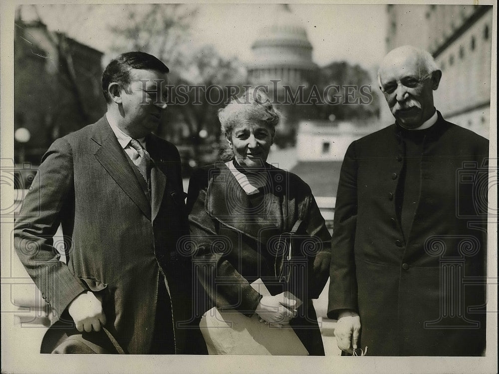 Press Photo Charles Pettyjohn, Congresswoman Florence Kahn, Canon William Chase - Historic Images