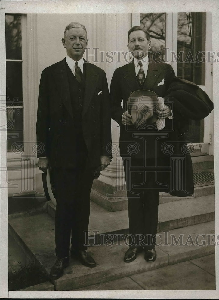 1931 D.W. Davis & Senator Hurley Geomsy At White House  - Historic Images