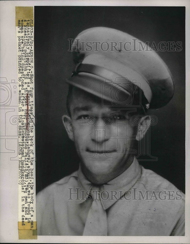1948/ Press Photo Akron, Ohio Edward Skowronski, murder victim - nea95221 - Historic Images