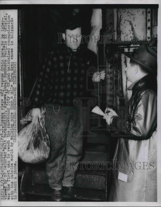 1952 Sacramento, Ca. RD Spence, RR official & reporter Walt Barkduhl - Historic Images
