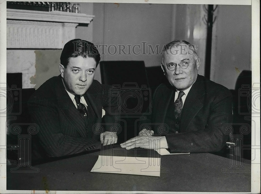 1931 Press Photo William Green, US Fed. of Labor &amp; Sen. Robert LaRollette - Historic Images