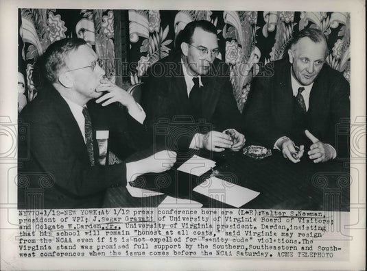 1950 VPI pres, Walter Newman,JS Gravatt u of Va,, CW Darden, U od Va - Historic Images