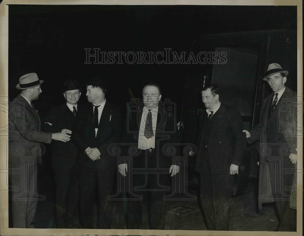 1938 Press Photo Det. D Gula,J Werner, E Szykwarek &amp; alleged kidnappers - Historic Images