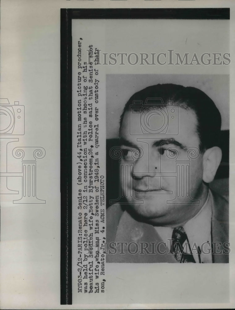 1949 Renato Senise Italian Picture Producer  - Historic Images