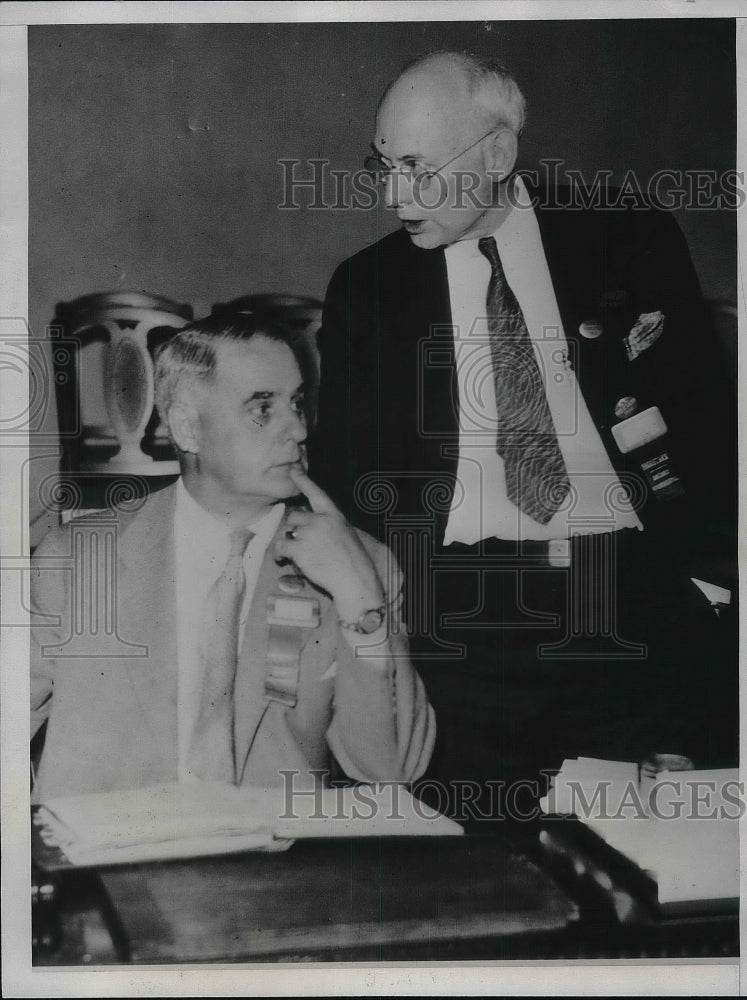 1934 Rotary pres. John Nelson &amp; sec. Chester Perry  - Historic Images