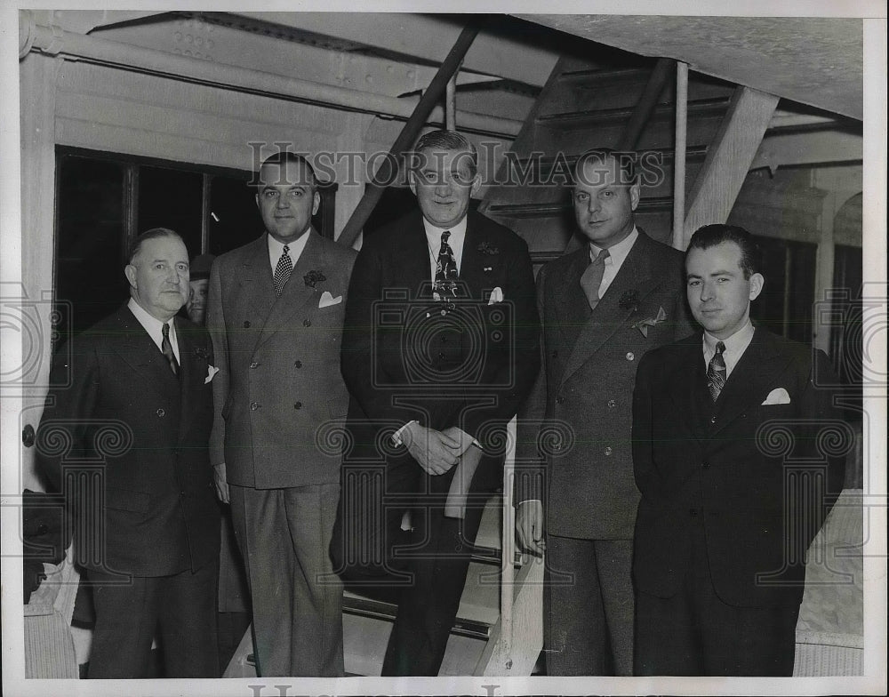 1938 Press Photo GM execs, GW Carter, LP Fisher, WS Knudsen,HH Earl, EB Reilly - Historic Images
