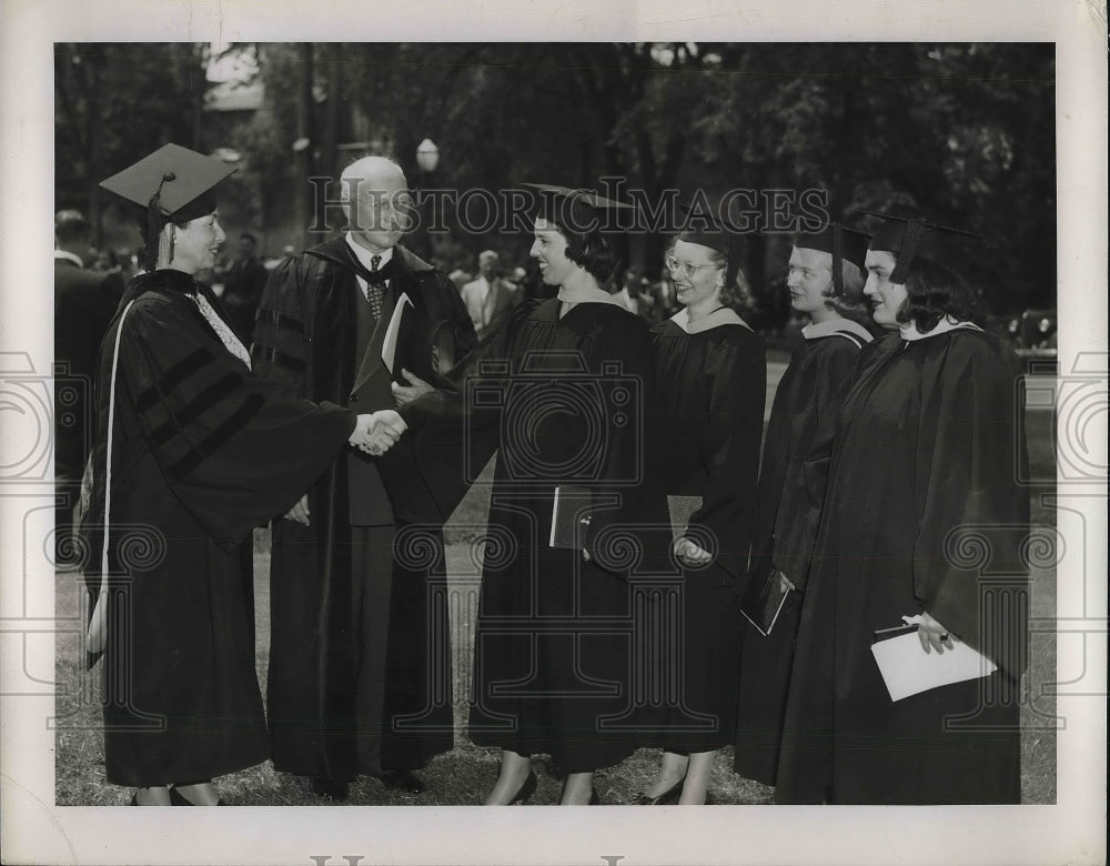 1949 Press Photo Dr Esther Brown Receives Honorary Degree - nea95875 - Historic Images
