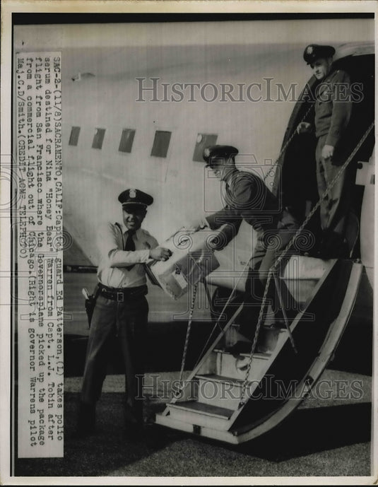 1950 Press Photo Capital Guard Ed Patterson Capt. L.J. Tobin - Historic Images