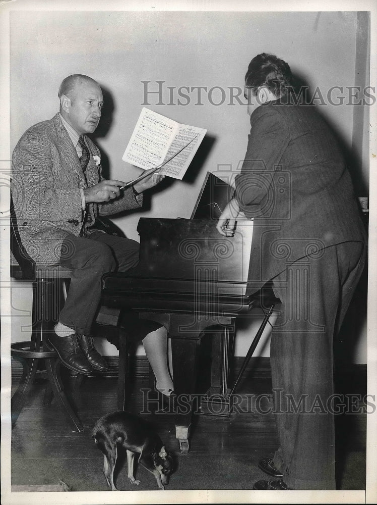 1938 Press Photo Percy Rector Stephens Coaching Student - Historic Images
