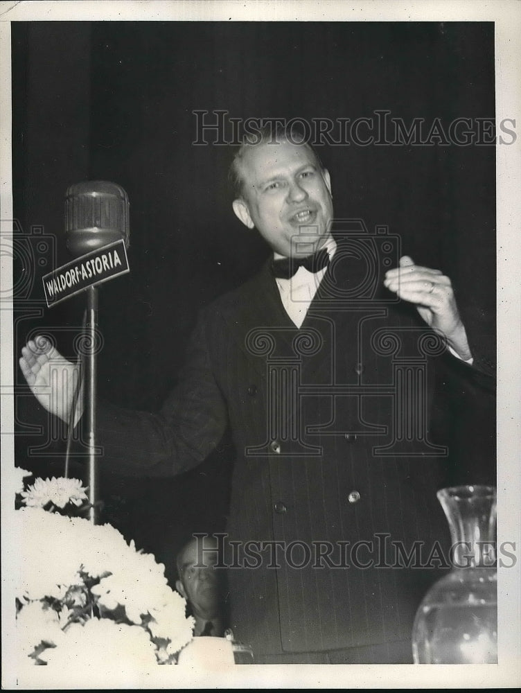 1939 Press Photo Rep. Martin Dies speaking at Associated Grocery Manufacturers - Historic Images