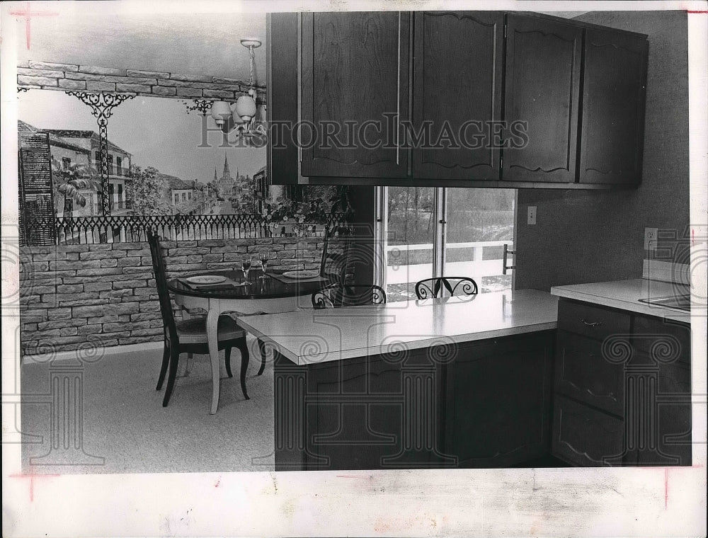 1965 Northfield Housing Decoration dining room  - Historic Images