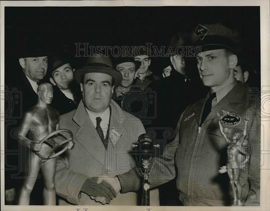 1939 Press Photo Edson Smith, Kirk Transportation, Ted Rodgers American Trucking - Historic Images