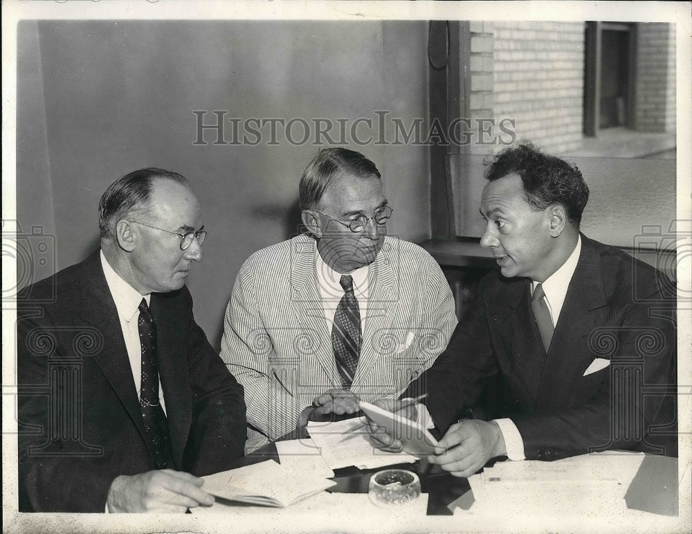 1938 Press Photo Claude E. Seehorn, Robert W. Bruere, Maritime Labor Board - Historic Images