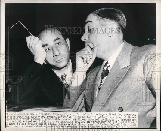 1948 Press Photo Edward Sauve of Wayne Steel Company - nea96432 - Historic Images