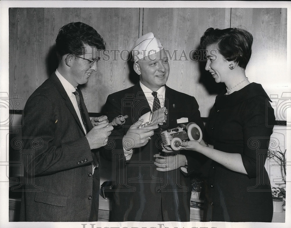 1959 Thomas Stewart & Wife JoAnn at Children's Memorial Hospital - Historic Images