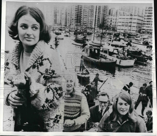 1969 Press Photo Christine & Joan Von Sydow & Other Released From China - Historic Images