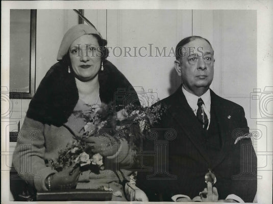 1933 Marquis & Marquesa Angel Tiedra Visit United States - Historic Images
