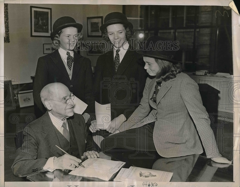 1938 Press Photo Vera Jean Steel Muriel Arthur Carol Jane Adler Charles Smith - Historic Images