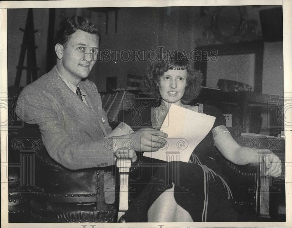 1938 Press Photo Mrs.Diane Matthews in court about gifts made by Dr John Masury - Historic Images