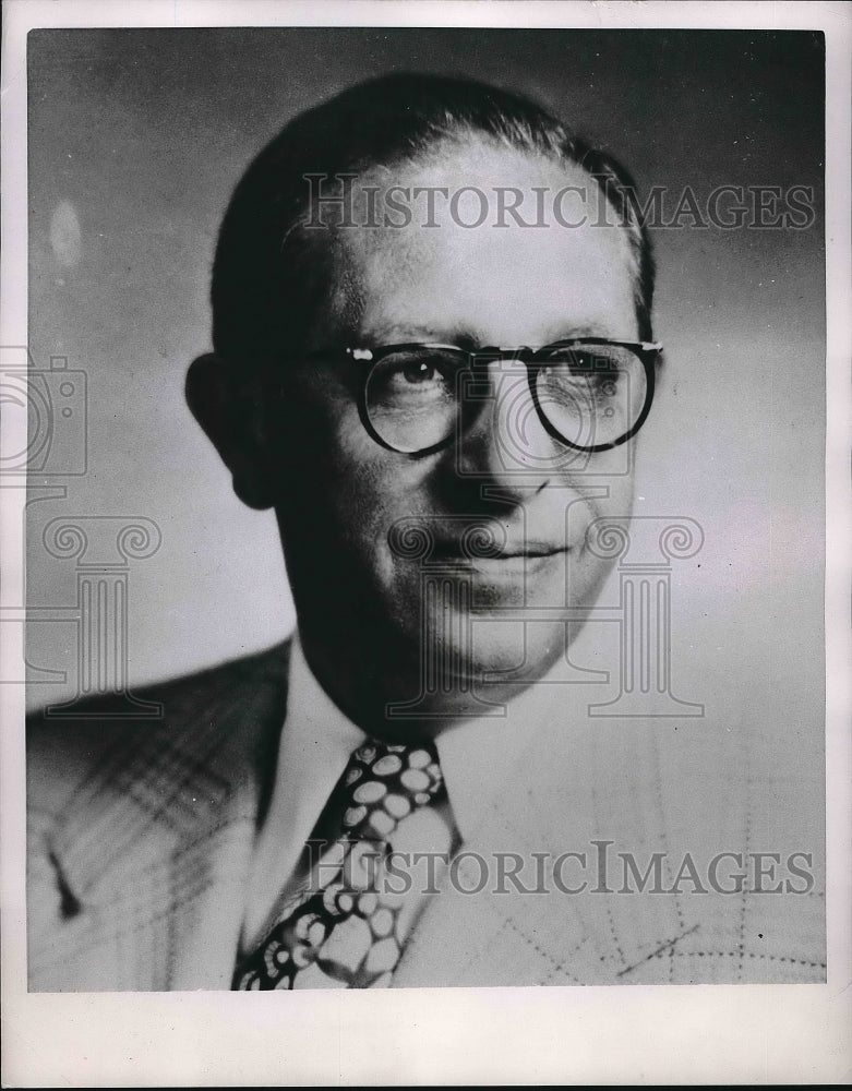 1956 Press Photo A.J. Nussbaum, National Association Life Underwriters President - Historic Images