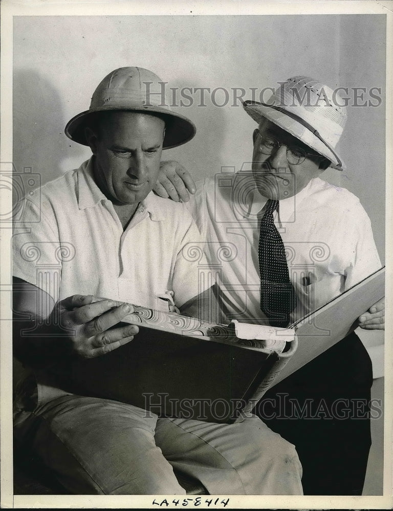 1938 Press Photo Lindbergh Flying Instructors JJ Harrigan and Doug Kelley - Historic Images