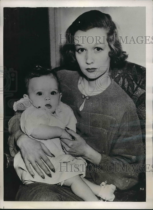 1935 Mrs. Speckels and child. Speckels seeks alimony in divorce. - Historic Images