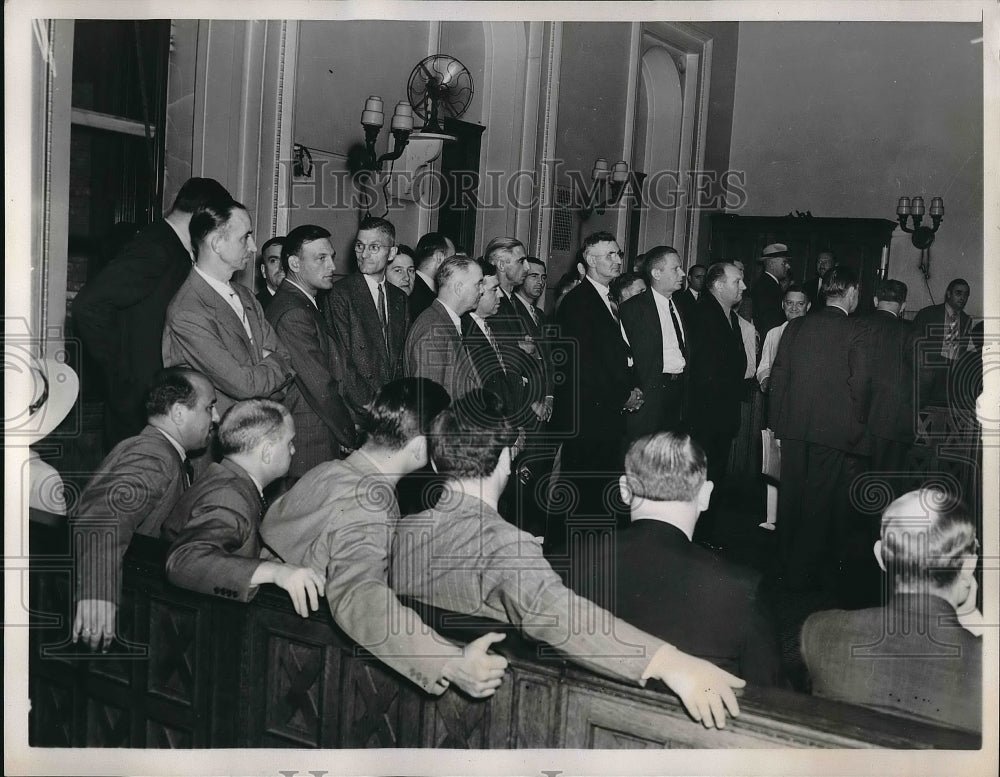 1938 Guards at the Philadelphia County Prison waiting to testify. - Historic Images