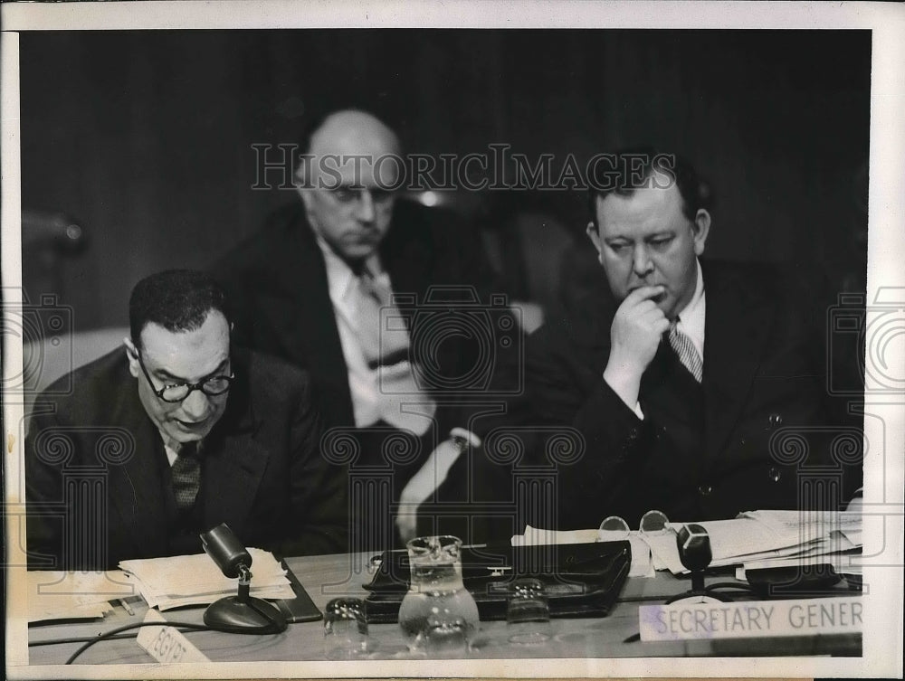 1946 Press Photo Egyptian Delegate Hafez Afifi Pasha - Historic Images