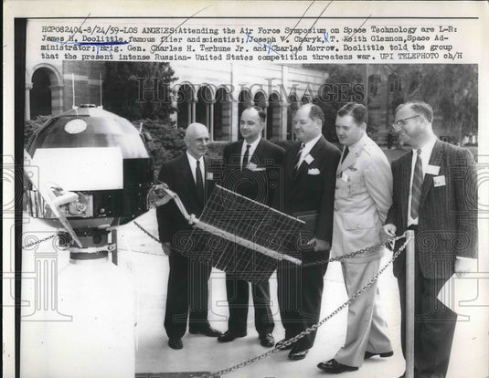 1959 James Doolittle, J Charyk, TK Glennon, B/Gen CH Terhune Jr. - Historic Images