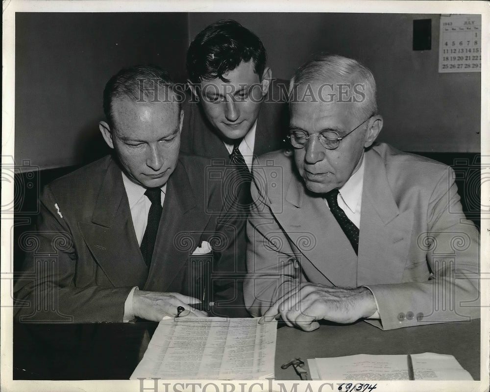 1943 US Attorneys Henry Schweinhaut Irving Hill Charles Uhl - Historic Images
