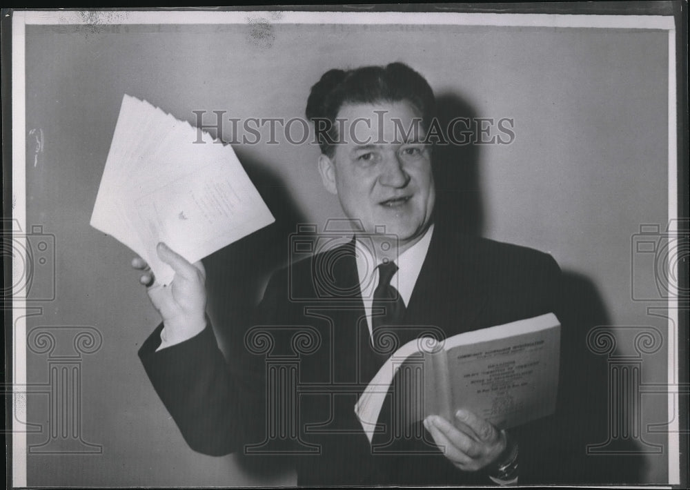 1955 Rep Charles Kersten Chairman Committee On Communist Aggression - Historic Images