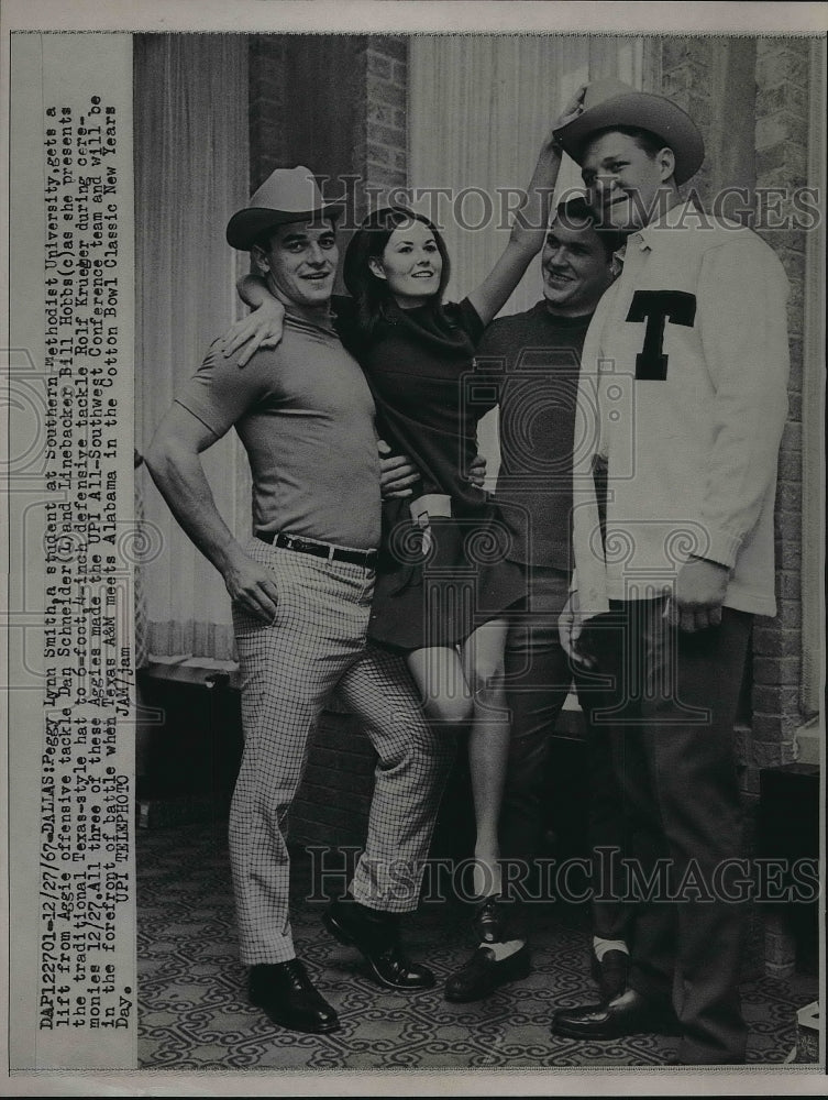 1967 Press Photo Peggy Lynn Smith, SMU student, Dan Schneider, Hobbs, Krueger-Historic Images
