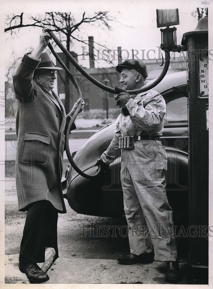 1944 Riley A. Bender, Politician, Sam Adler, Gas Station Attendant - Historic Images