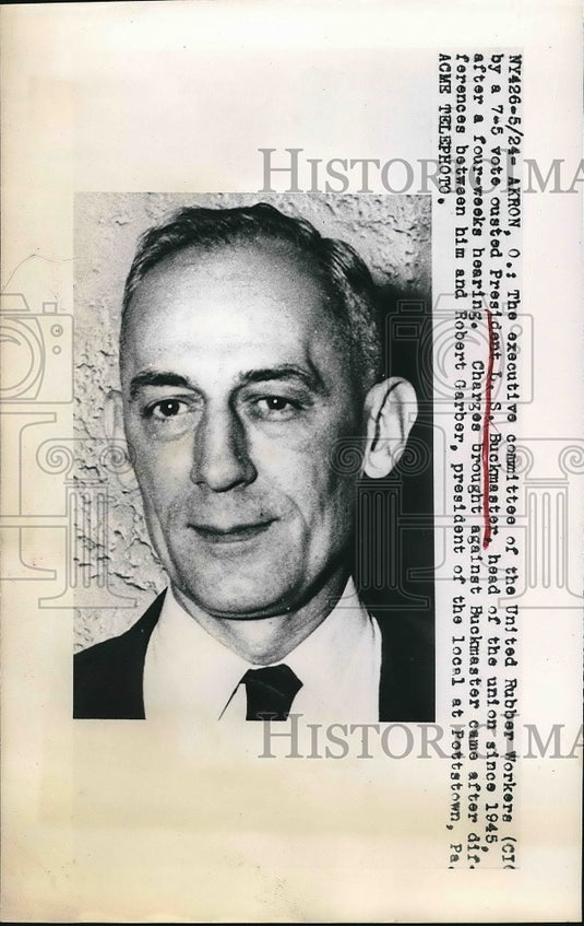 1949 URWA union leader Pres. LS Buckmaster  - Historic Images