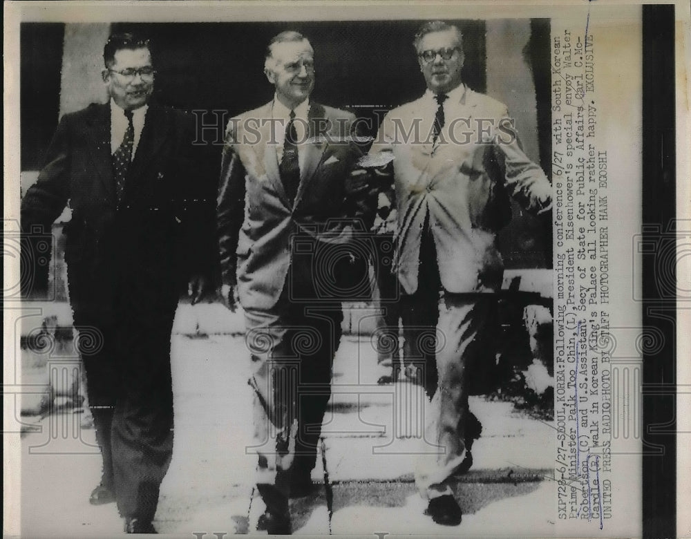 1958 Minister Paik Too Chin Carl C. McCardle  - Historic Images
