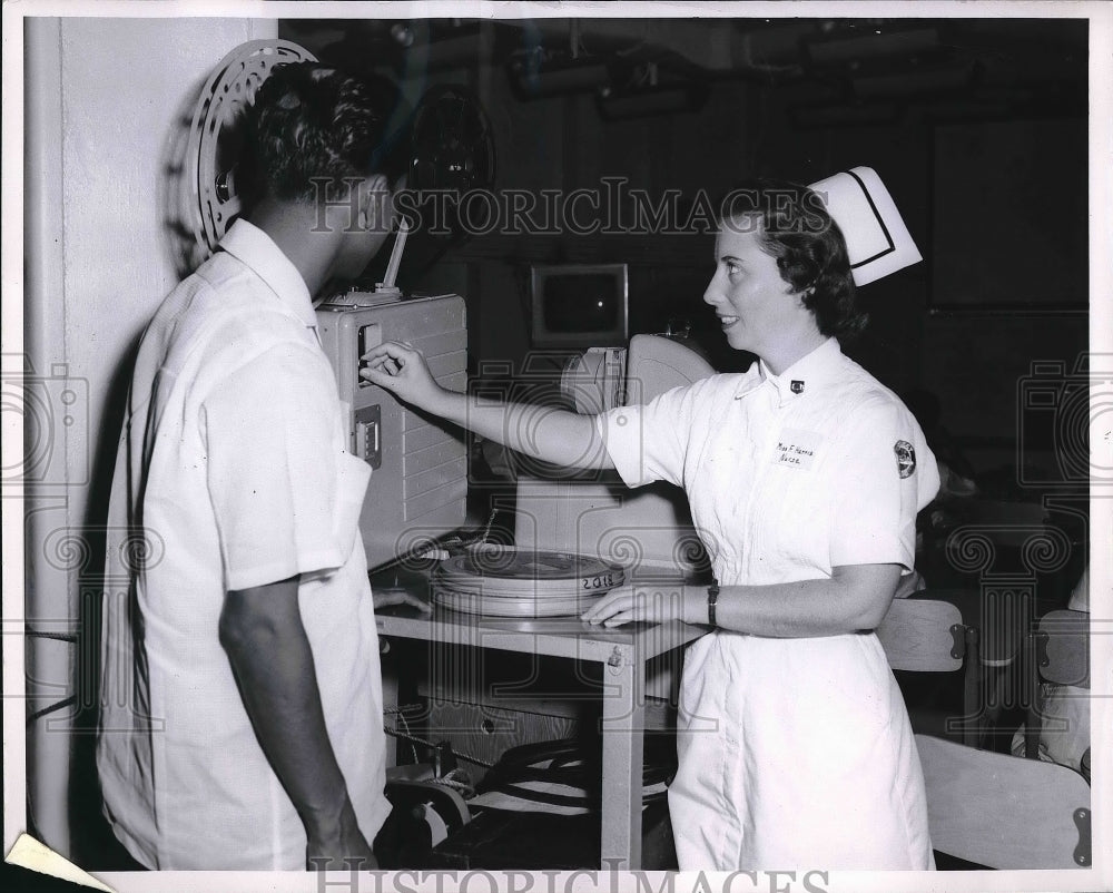 1960 Press Photo Mr. Suwardi, Nursing Instructor, Java, Nurse Frances M. Harris - Historic Images