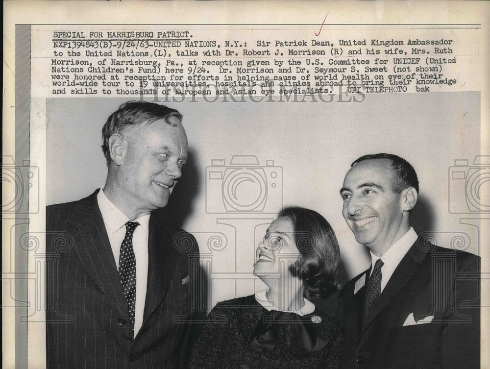 1963 Press Photo United Nations Delegates Patrick Dean and Robert Morrison - Historic Images