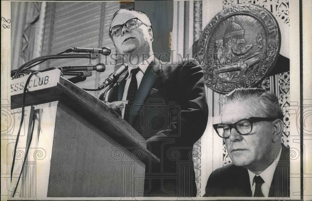 1969 Press Photo British Ambassador Sir Patrick Dean Addressing National Press - Historic Images