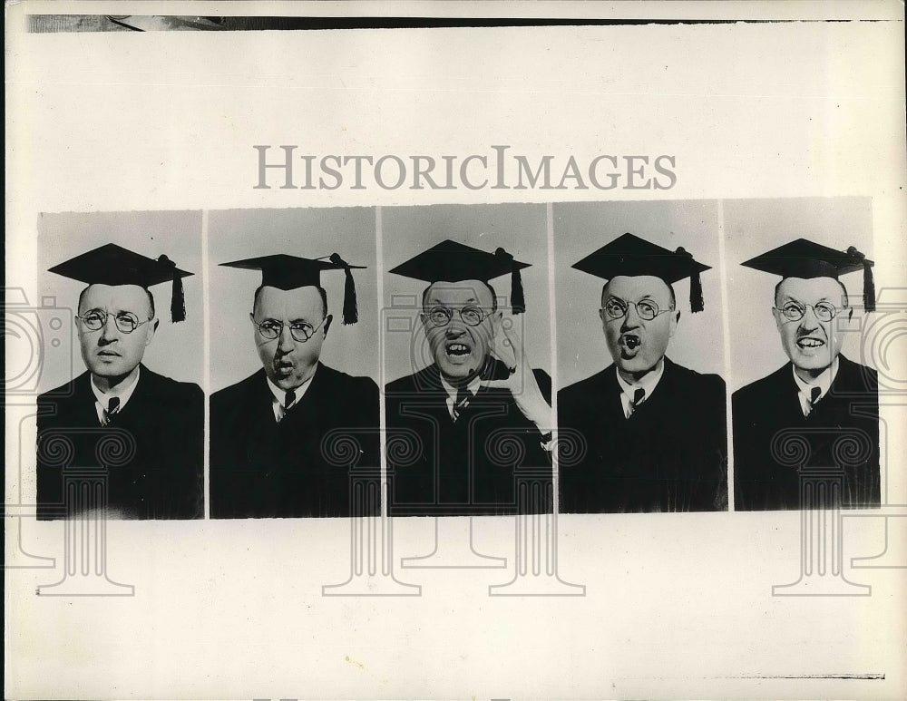 1935 Press Photo Prof.Robert Wildhack Sound Phenomena Sole mentor of new science - Historic Images