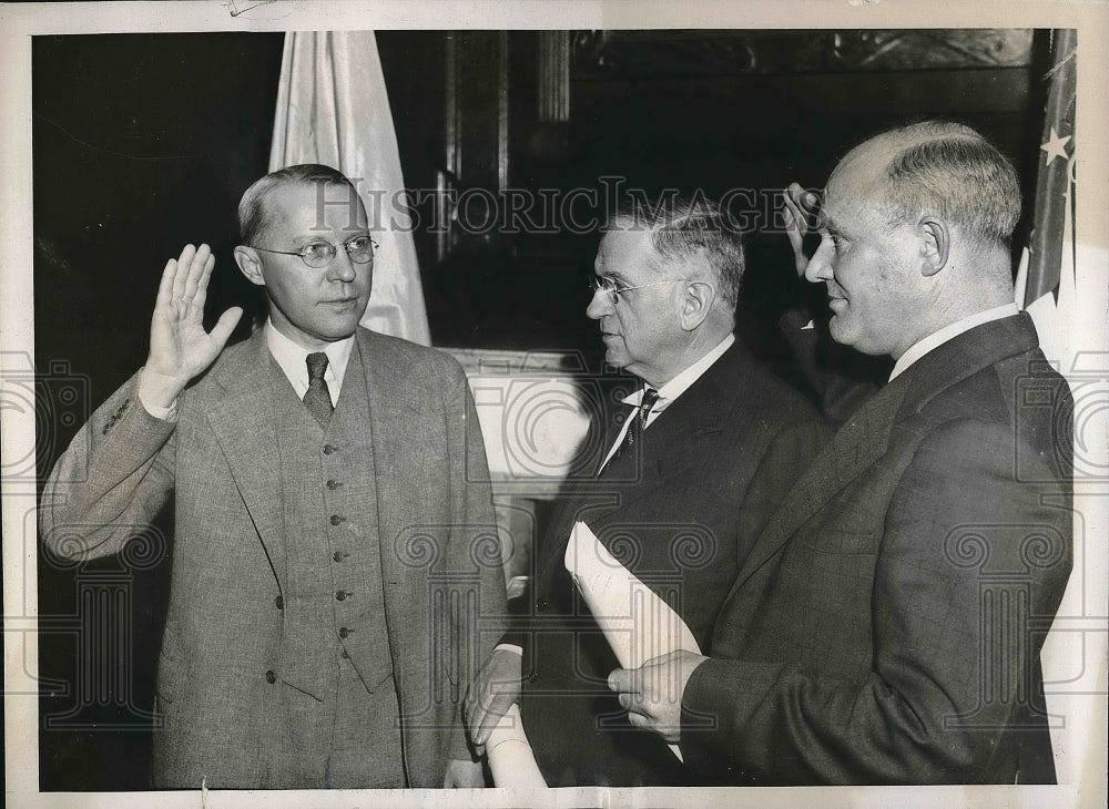 1938 Ebert Burlew Sworn as Secretary of Interior  - Historic Images