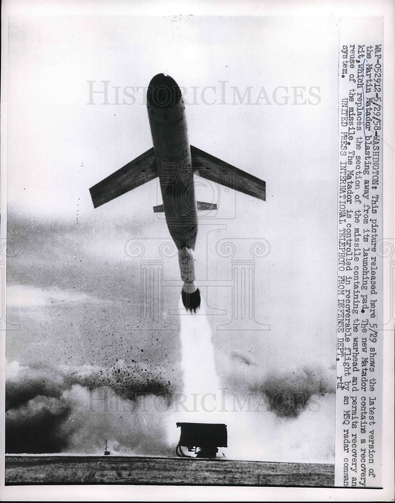 1958 Martin Matador Blasts From Launching Pad  - Historic Images