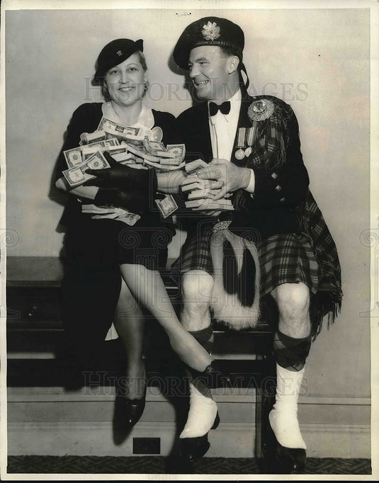 1934 Press Photo Katherine Streitz & Sgt. Kenneth Sutherland of Canadian Legion-Historic Images