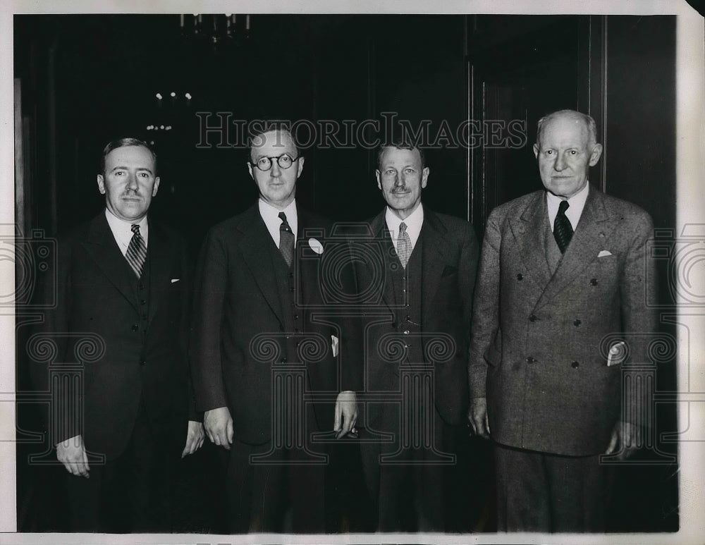 1934 Drs. F. Brophy, Waite Cotten,John Peters, Jacob Schneer - Historic Images