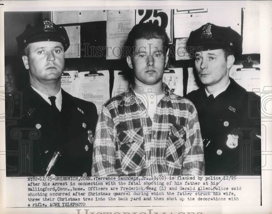 1951 Press Photo Terrance Saunders Jr Charged with Killing Father - nea98366 - Historic Images