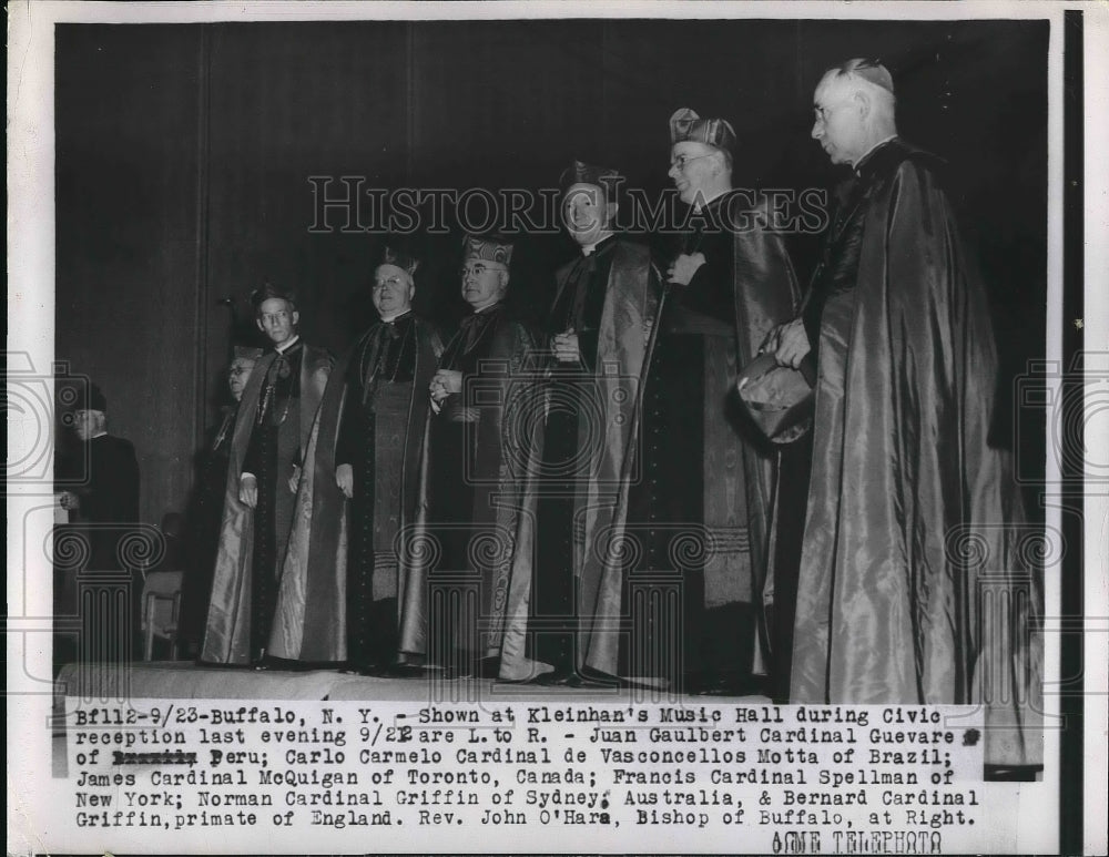 Norman Cardinal Griffin,James Cardinal McQuigan & Rev. John O'Hara - Historic Images