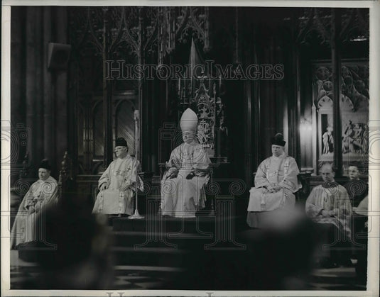 1940 Press Photo Archbishop Francis J. Spellman & MSGR. Stephen Krasula - Historic Images