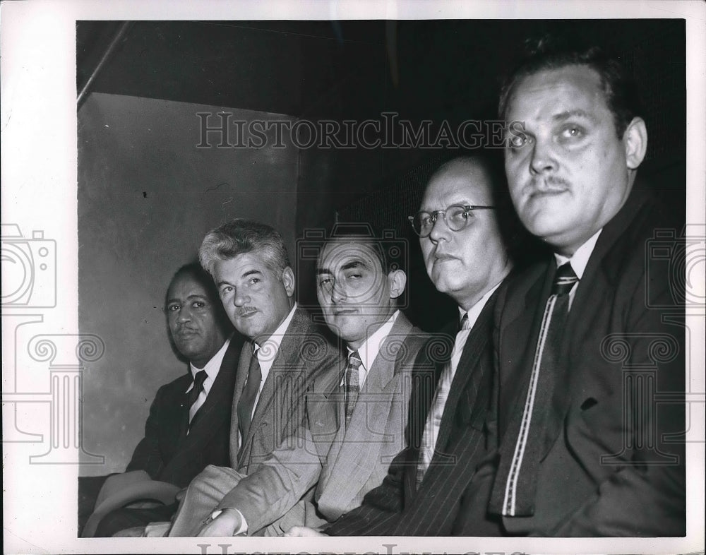 1954 Press Photo 100 US Commies go to jail, shown are 5 top leaders - nea98489 - Historic Images