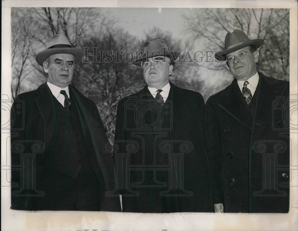 1939 Phillip Murray, John L. Lewis, Sidney Hillman, Labor Unions - Historic Images
