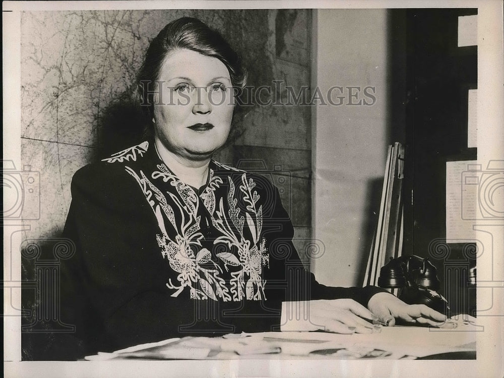 1939 Press Photo Dr. Maryland Burns Byrne, widow of SCJ Edward Byrne - nea98606 - Historic Images